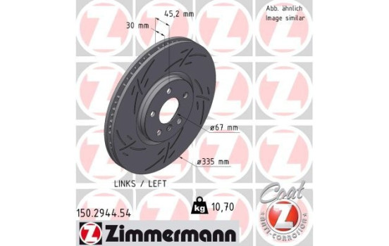 Bromsskiva SVART Z 150.2944.54 Zimmermann