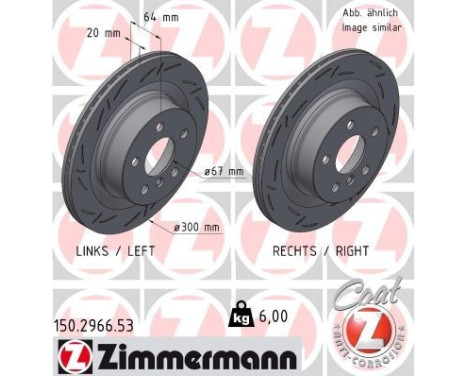 Bromsskiva SVART Z 150.2966.53 Zimmermann