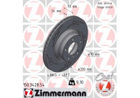 Bromsskiva SVART Z 150.3428.54 Zimmermann