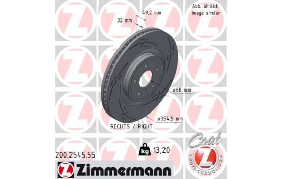 Bromsskiva SVART Z 200.2545.55 Zimmermann
