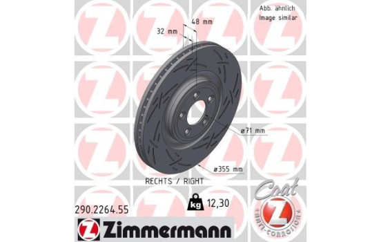Bromsskiva SVART Z 290.2264.55 Zimmermann