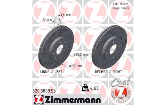Bromsskiva SVART Z 320.3809.53 Zimmermann