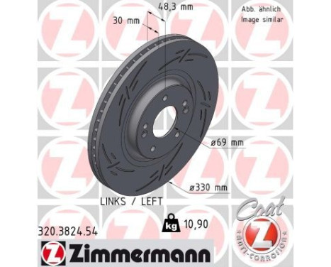 Bromsskiva SVART Z 320.3824.54 Zimmermann