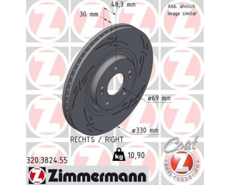 Bromsskiva SVART Z 320.3824.55 Zimmermann