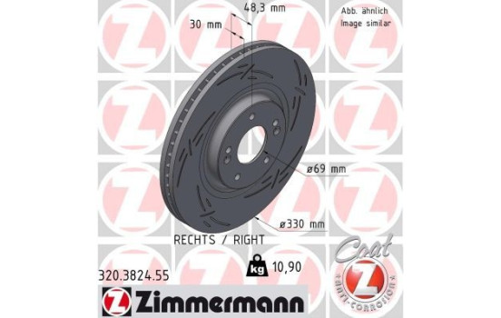 Bromsskiva SVART Z 320.3824.55 Zimmermann