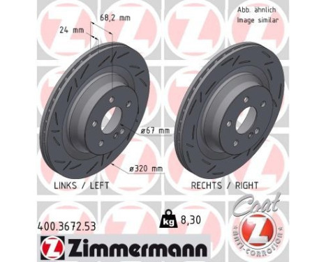 Bromsskiva SVART Z 400.3672.53 Zimmermann
