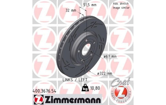Bromsskiva SVART Z 400.3676.54 Zimmermann