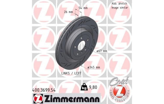 Bromsskiva SVART Z 400.3699.54 Zimmermann