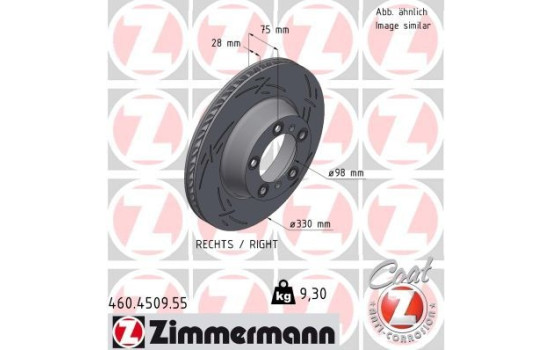 Bromsskiva SVART Z 460.4509.55 Zimmermann