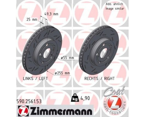 Bromsskiva SVART Z 590.2561.53 Zimmermann