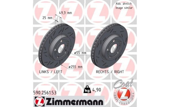 Bromsskiva SVART Z 590.2561.53 Zimmermann