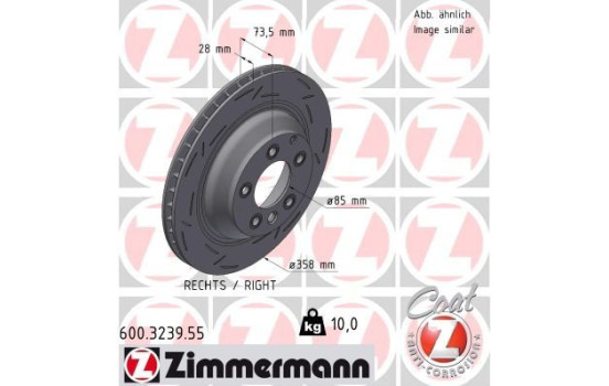 Bromsskiva SVART Z 600.3239.55 Zimmermann