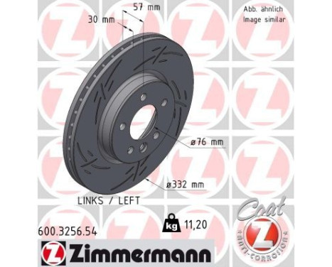Bromsskiva SVART Z 600.3256.54 Zimmermann