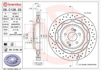 Bromsskiva TWO-PIECE DISCS LINE 09.C128.33 Brembo