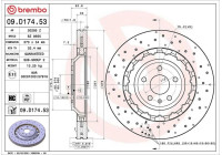 Bromsskiva TWO-PIECE DISCS LINE 09.D174.53 Brembo