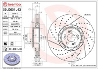 Bromsskiva TWO-PIECE DISCS LINE 09.D601.43 Brembo