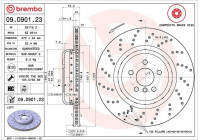 Bromsskiva TWO-PIECE DISCS LINE 09.D901.23 Brembo