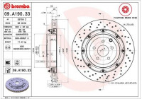 Bromsskiva TWO-PIECE FLOATING DISCS LINE 09.A190.33 Brembo