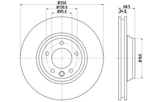 Bromsskivor 8DD 355 128-071 Hella