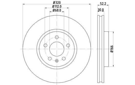 Bromsskivor 8DD 355 128-721 Hella