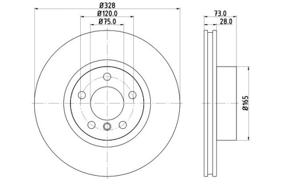Bromsskivor 8DD 355 129-631 Hella