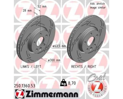 BS FORD/VOLVO/LANDROVER SVART Z ECE R90 250.1360.53 Zimmermann