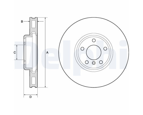 DISQUE DE FREIN PEINT UNITAIRE BG9155C Delphi