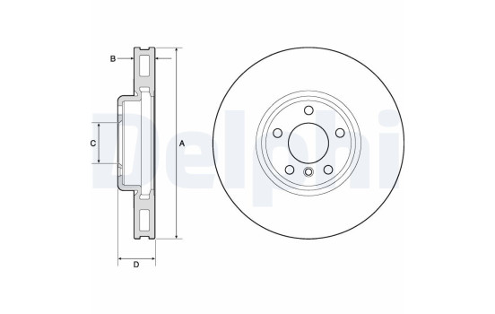 DISQUE DE FREIN PEINT UNITAIRE BG9155C Delphi