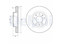 JEU DE 2 DISQUES DE FREIN PEINTS BG4700C Delphi