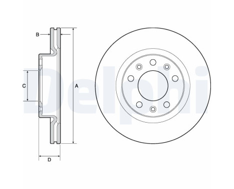 JEU DE 2 DISQUES DE FREIN PEINTS BG4700C Delphi