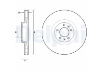 JEU DE 2 DISQUES DE FREIN PEINTS BG4716C Delphi