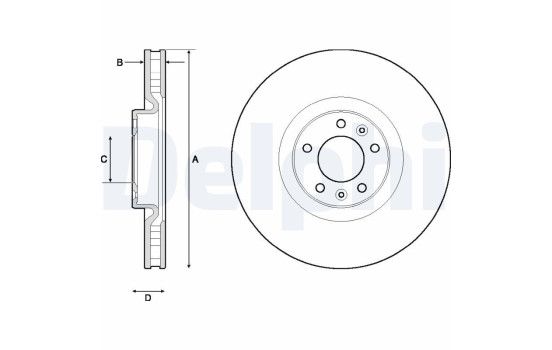 JEU DE 2 DISQUES DE FREIN PEINTS BG4716C Delphi