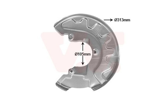 Täckplåt, bromsskiva