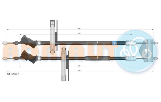 Dra vajer, parkeringsbroms