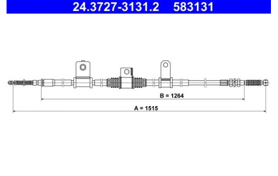 Vajer, parkeringsbroms 24.3727-3131.2 ATE