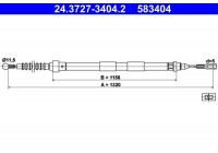 Vajer, parkeringsbroms 24.3727-3404.2 ATE