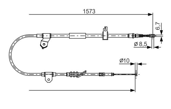 Vajer, parkeringsbroms
