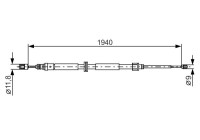 Vajer, parkeringsbroms