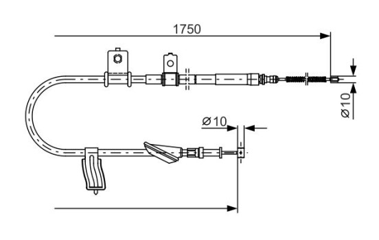 Vajer, parkeringsbroms
