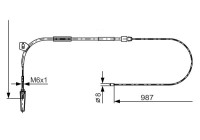 Vajer, parkeringsbroms