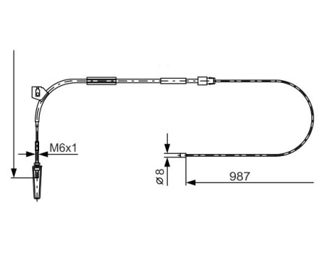 Vajer, parkeringsbroms
