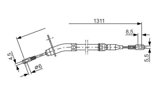 Vajer, parkeringsbroms, bild 5