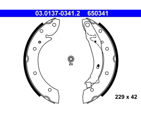 Bromsbackar, sats 03.0137-0341.2 ATE