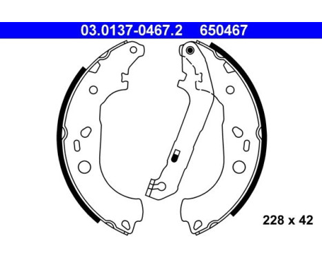 Bromsbackar, sats 03.0137-0467.2 ATE