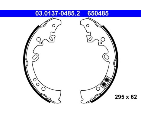 Bromsbackar, sats 03.0137-0485.2 ATE