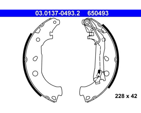 Bromsbackar, sats 03.0137-0493.2 ATE