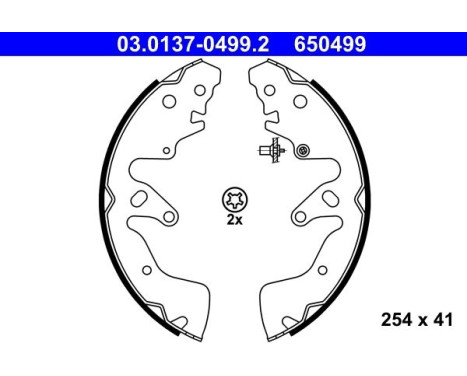 Bromsbackar, sats 03.0137-0499.2 ATE