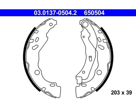Bromsbackar, sats 03.0137-0504.2 ATE