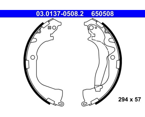 Bromsbackar, sats 03.0137-0508.2 ATE