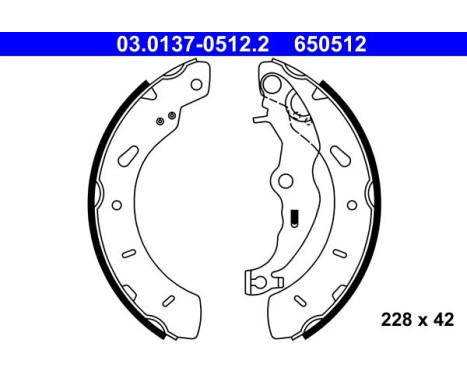 Bromsbackar, sats 03.0137-0512.2 ATE